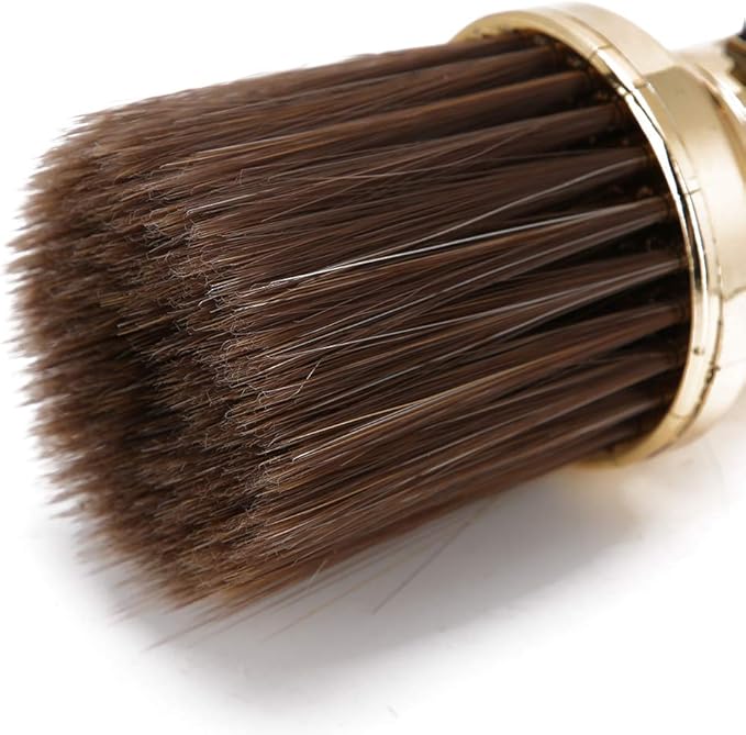 Hair Sweep, Multifunctional Neck Duster Brush Beard Shaving Brush Barber Brush for Barber Shop(Gold)