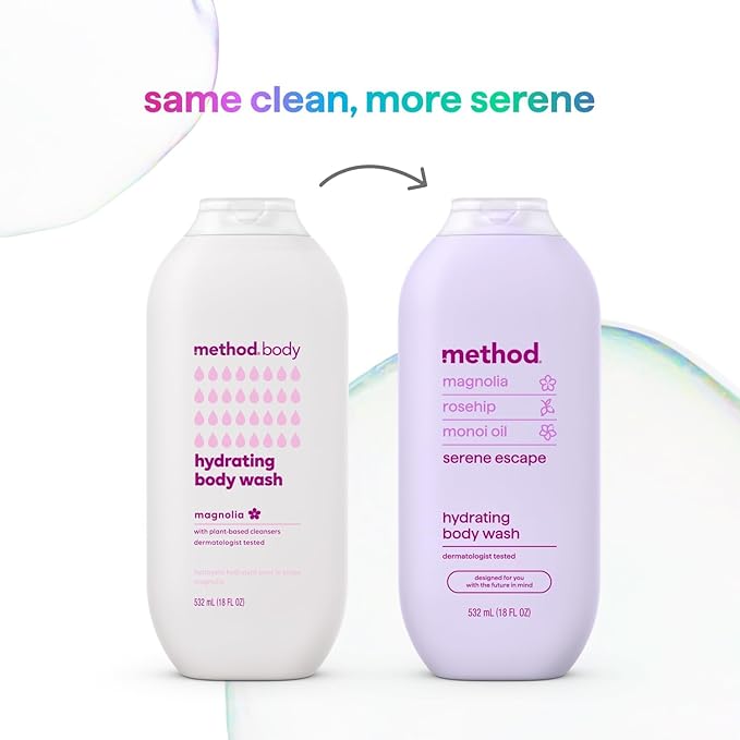 Method Body Wash, Serene Escape, Magnolia + Rose Hip + Monoi Oil notes, 18oz