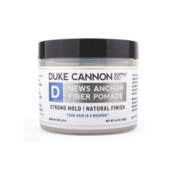 Duke Cannon News Anchor Fiber Pomade - Strong Hold, Natural Matte Finish - 4.6 oz