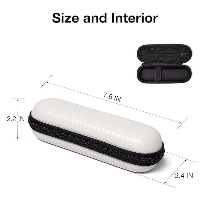 Nincha Compact Travel Trimmer Case for Philips Hybrid Electric Trimmer and Shaver, Face + Body Groomer QP2724/90, QP2834/70, QP1924/70, QP6531/70, QP4631/90, Hard Carrying Case, White