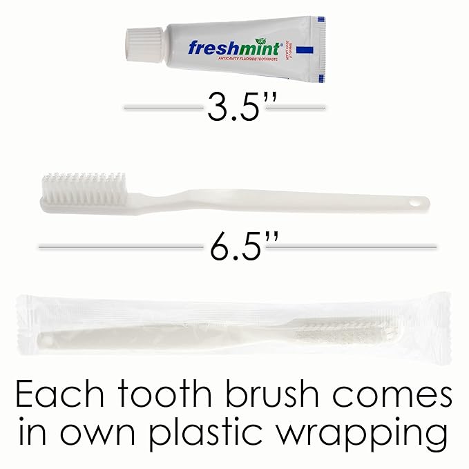 Moda West 24 Hygiene Kits - Bulk Case of Wholesale Basic Toiletry Kits for Men, Women, Travel, Charity - 9 Piece Kit, Unisex, Convenient for Personal Use, Charitable Giving, Travel, and More