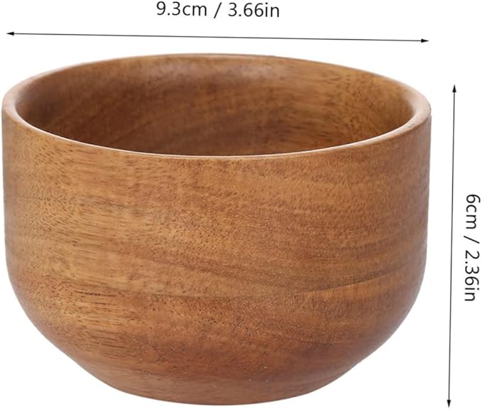 Angoily 2pcs Wooden Men Shaving Bowl Creative Shaving Soap Bowl for Home Barber Shop Men
