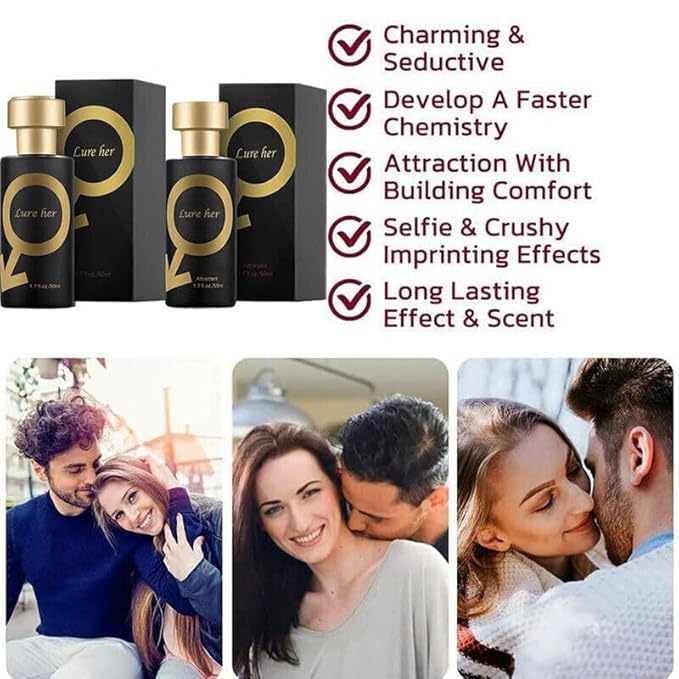 VeniCare Golden Lure Bundle – Men’s Cologne & Women’s Perfume 1.7 Fl Oz Each, Seductive “Lure Her & Lure Him” Fragrances for Modern Confident Couples