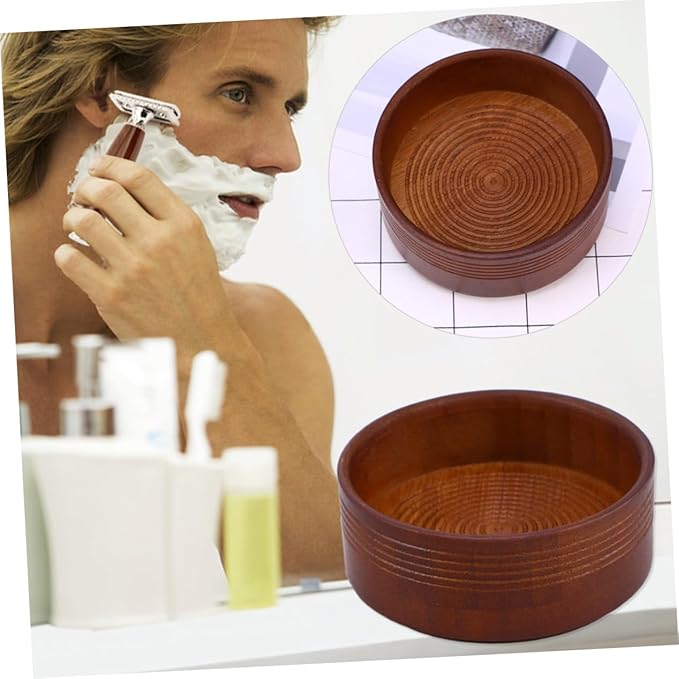 Angoily 2pcs Men's Shaving Soap Bowl Large Shaving Mug Foam Cup Tool Smooth Surface