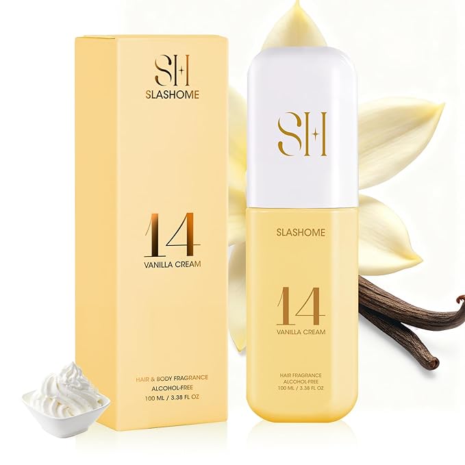 Hair Perfume for Women & Men, Alcohol-Free Vanilla Cream Hair & Body Mist, Lightweight Long-Lasting Fragrance Mist for Hair, Body & Fabric, Birthday & Valentine’s Day Gift, 100ml / 3.38 fl oz