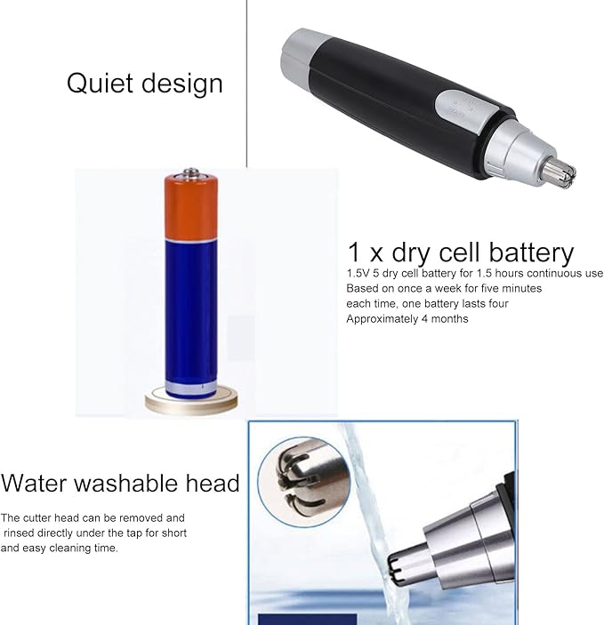 ANGGREK Nose Hair Trimmer, Electric Nose Hair Remover, Multi-Functional for Men Women, Unisex-Adults