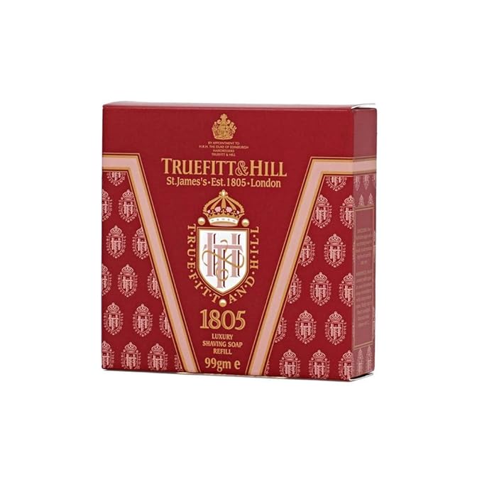 Truefitt & Hill Luxury Shaving Soap Refill for Acacia Wood Bowl - 1805 - Hydrating, Rich Lather for a Closer, Smoother Shave, Gentle on Sensitive Skin, Perfect for Refills - 3.3 oz