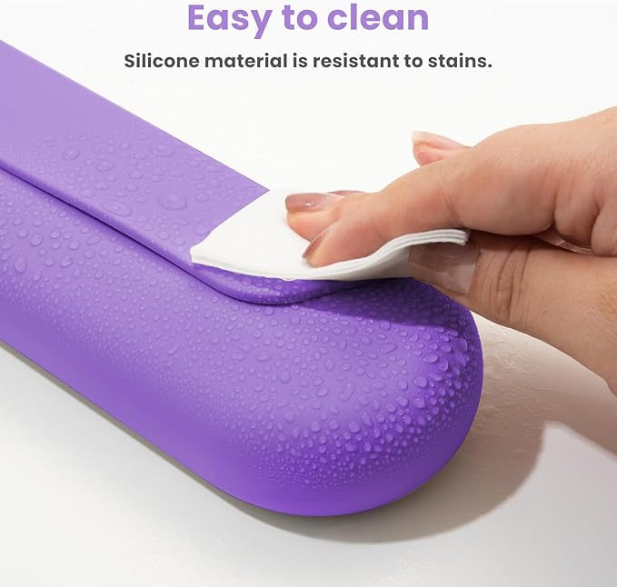 Silicone Electric Toothbrush Travel Case, Manual Toothbrush Travel Cover for Men and Women,Toothbrush Holder for Travel,Gym and More, Fits Most Manual and Electric Toothbrushes - Purple