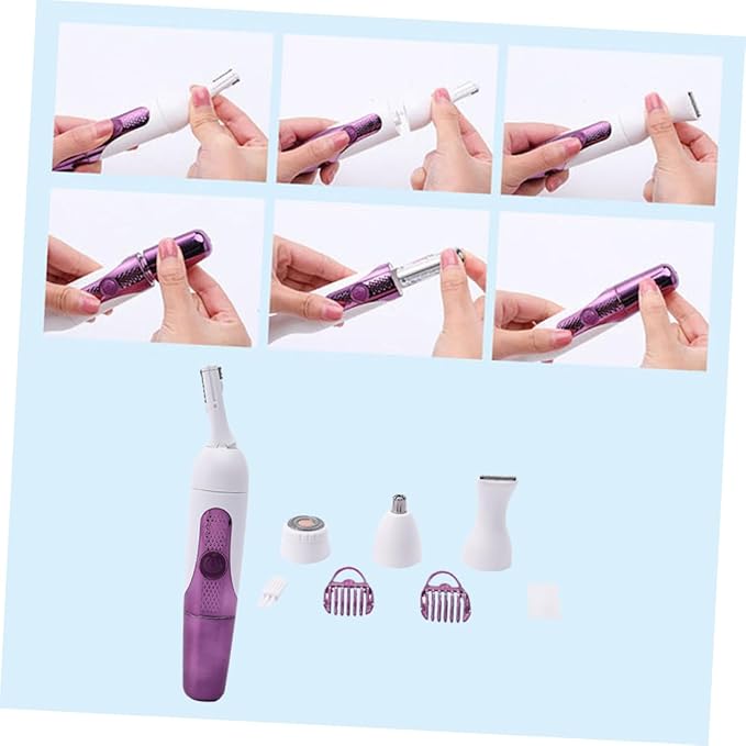 Ladies Shaver Rechargeable Eyebrow Hair Remover Facial Hair Trimmer Cordless Clippers for Women