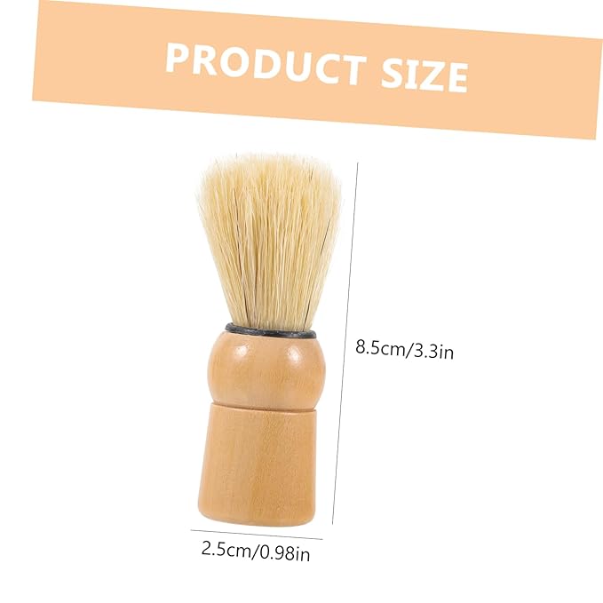 Portable Multi-use Beard Brush with Boar Bristles for Men Shaving Brush for Soap Durable Wooden Handle for Beard Styling and Cleaning