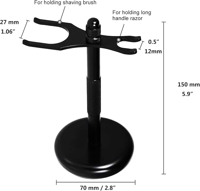 Premium Razor and Shaving Brush Stand Safety Razor Double-Sided Holder