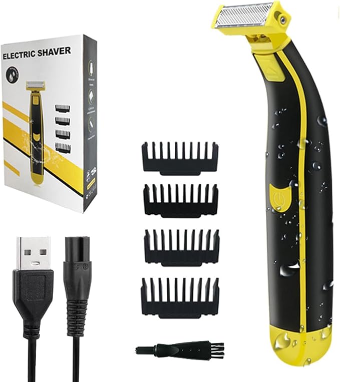 Wet and Dry Electric Shaver Cleaner, Electric Razor for Men, Rechargeable Wet & Dry Shaver, Non-Slip, Durable, Fast Shaving (1PC)-Model #3
