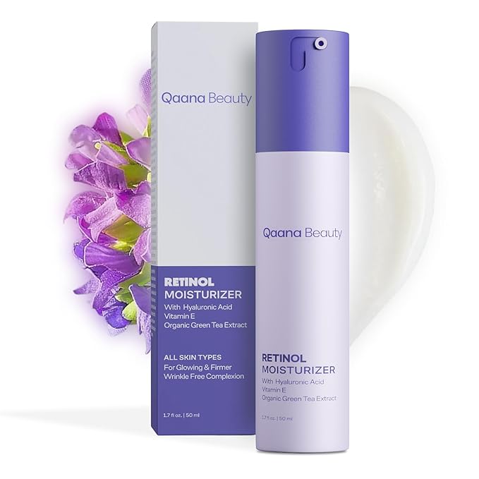 Qaana Collagen Retinol Face Cream for Deep Hydration | Anti-Aging Wrinkle & Fine Line Minimizer with Hyaluronic Acid & Bakuchiol | Day/Night Moisturizer for Women & Men, Made in USA