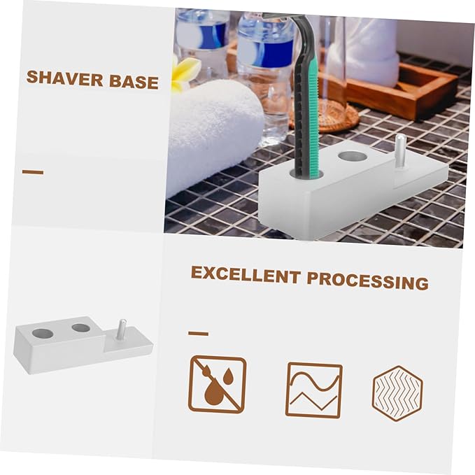 Shaver Holder Zinc Alloy Razor Brush Stand Razor Holder for Beard Care