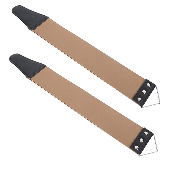 Angoily 4pcs Dual-sided Strop Sharpening Strap Shaving Tool for Manual Maintenance and Convenient Wall Hanging