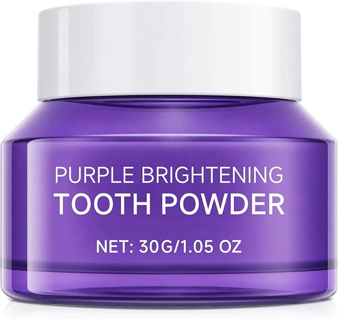 Teeth Whitening Powder - Enamel-Safe Brightening Powder for Stains - Helps Remove Coffee, Tea, Wine & Tobacco Stains - Gentle for Sensitive Teeth