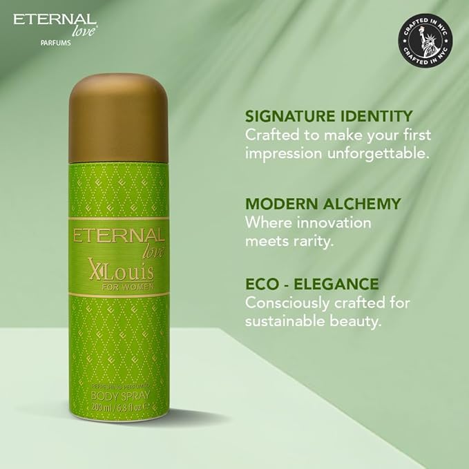 Eternal Love X-Louis for Women - Long Lasting Body Spray - Lush Floral Garden Scent with Tuberose & Peach - Feminine & Enchanting Fragrance - 6.8oz