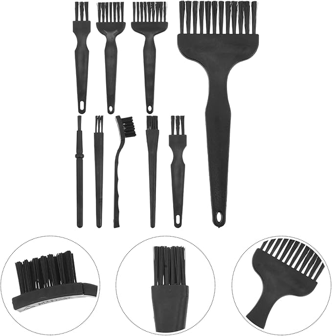 Lurrose Electric Shaver Cleaning Brush Set 8Pcs Razor Cleaner for Electric Razors Clippers Trimmers Non-Slip Handle Easy to Carry