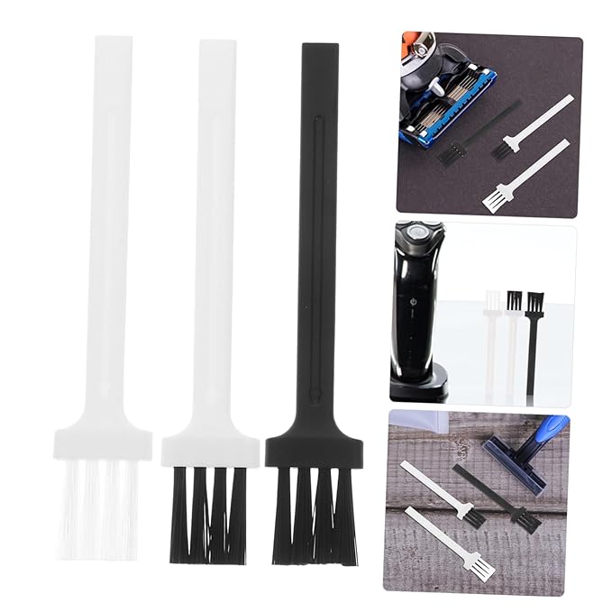 MERRYHAPY 60pcs Portable Keyboard Cleaner Brush Electric Shaver and Laptop Dust Brush for Cleaning Keyboards Circuit Boards Usb Ports and More Black White Black White