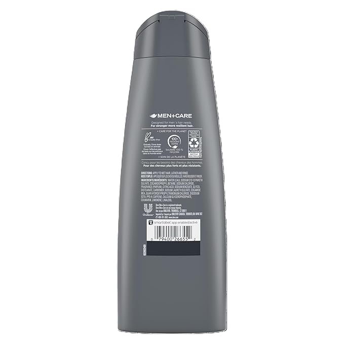 Dove Men+Care Thick and Strong Fortifying 2in1 Shampoo and Conditioner 12 FL OZ - Pack of 2