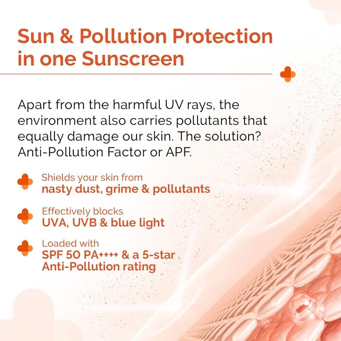 The Derma Co 1% Hyaluronic Sunscreen Hydrating Gel SPF 50 PA++++ | For Dry, Sensitive Skin | UVA/UVB, Broad Spectrum & Blue Light Protection | Clinically Tested - (In -Vivo) | For Men & Women | 50 g