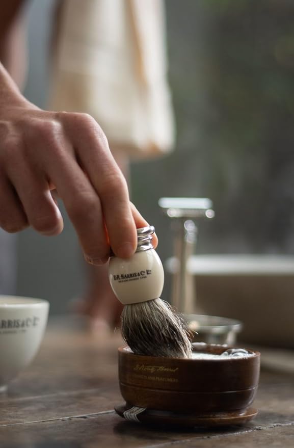 D.R. Harris Marlborough Shaving Soap in Mahogany Bowl