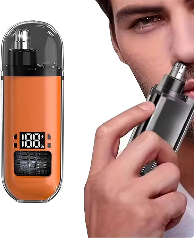 Electric Mini USB Rechargeable Nose Hair Trimmer with Waterproof Washable Head