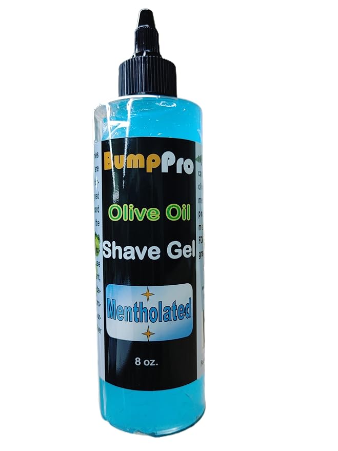 BumpPro Mentholated Shave Gel w Olive Oil 8 oz.