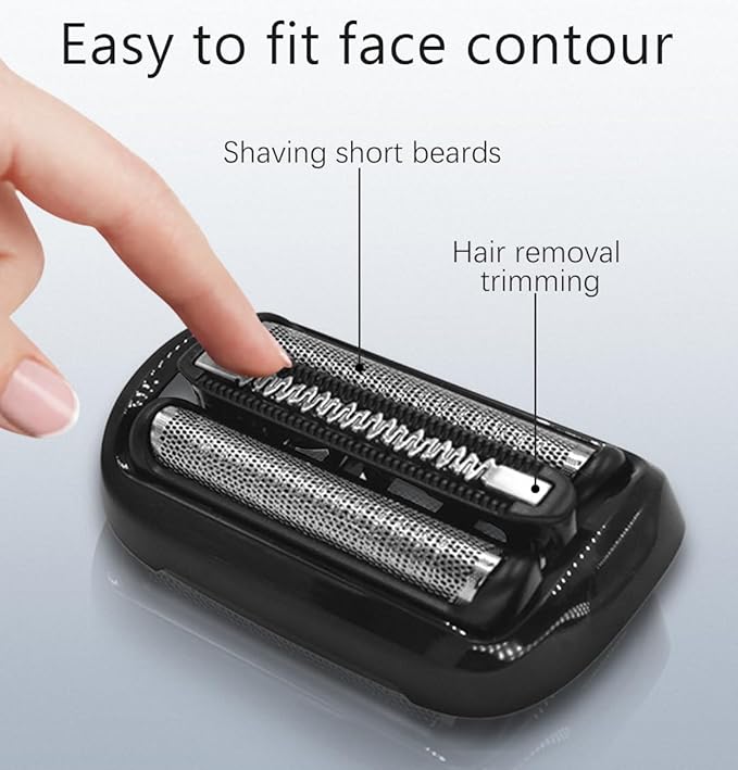 Series 5/6 53B Replacement Head for Braun Electric Foil Shaver, Compatible with Braun Razors New Generation 5020cs 5018s 5035s 5049cs 5050cs 6020s 6040cs 6075cc 6072cc 6090cc, 2 PCS