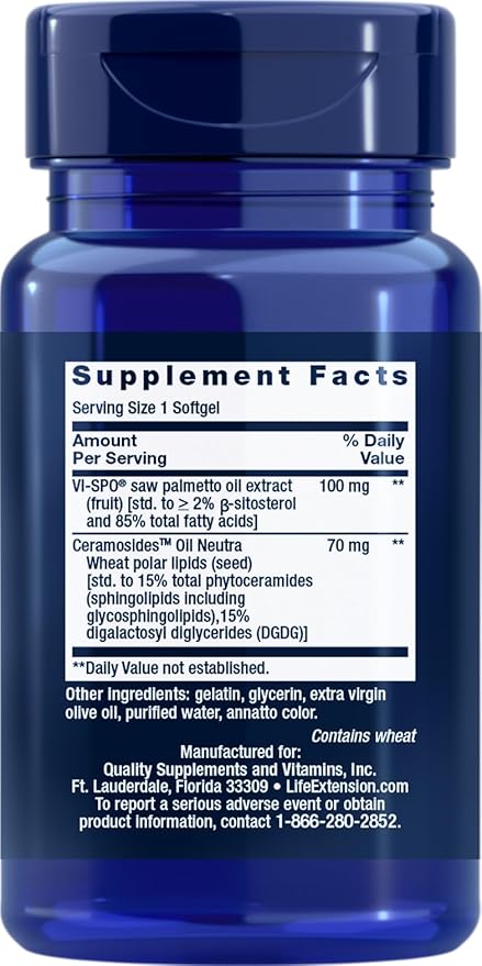 Life Extension Hair Growth for Women, hair growth supplement, fullness and density, Ceramosides™, VI-SPO®, non-GMO, 1-daily, gluten-free, 30 softgels