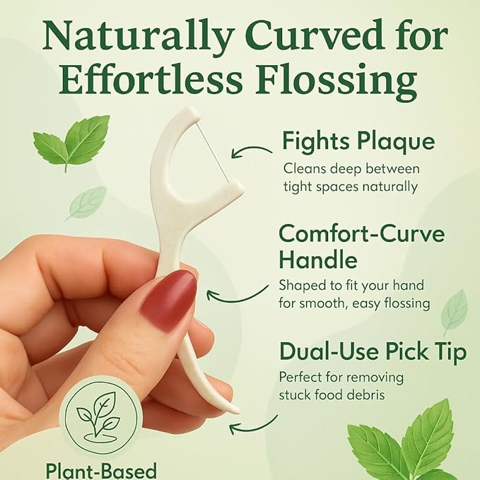 Dental Floss Picks (220 Count) with Travel Case – Thin Single Thread Tooth Flossers, Shred-Resistant Smooth Glide for Plaque Removal, Gentle on Gums | Adults & Kids