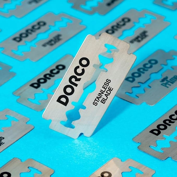 Dorco ST301 Platinum Extra Double Edge Razor Blades 200 Count, Razor for Men, Super Sharp for Smooth, Precise Shave, Stocking Stuffers