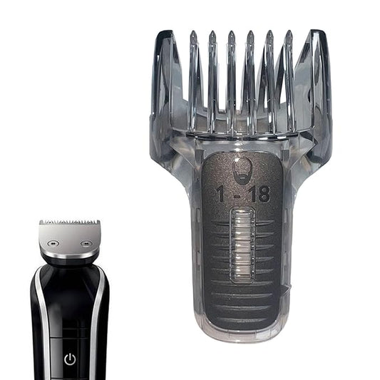 Replacement 1-18mm Beard Comb Compatible with Philips Norelco QuickGroom Models Handle QG3330 QG3333 QG3340 QG3352 QG3360