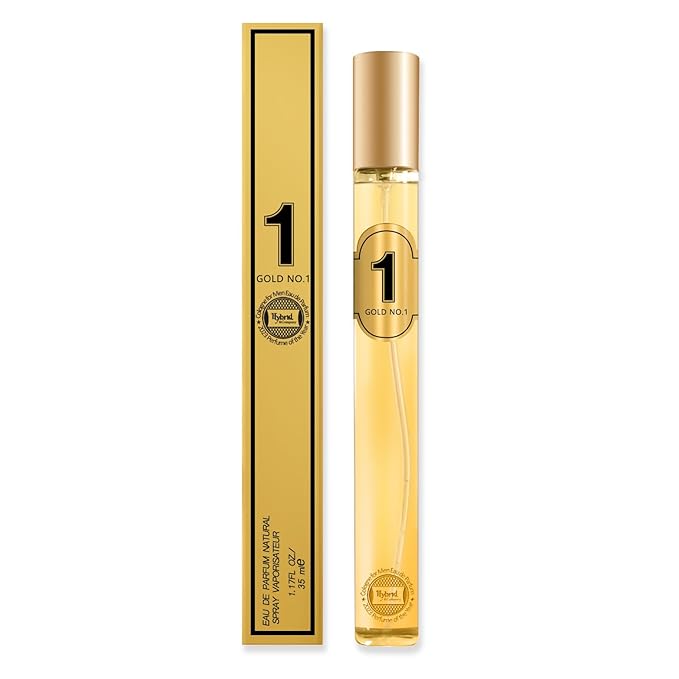 Hybrid & Company Men's Cologne and Eau de Toilette Gold No. 1 Refreshing Scents for Modern Man 35 ml