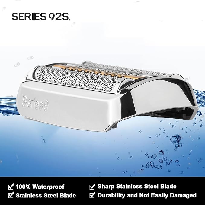 92S - Series 9 Electric Shaver Replacement Head Compatible with Braun S9 Sport Replacement Head,92S Foil Blades for All Series 9 Shavers 9290cc, 9291cc, 9370cc, 9293s, 9385cc, 9390cc, 9330s, 9296cc