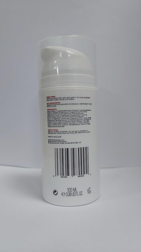 British Barbers Association BBA After Shave Balm, 3.38 fl. oz