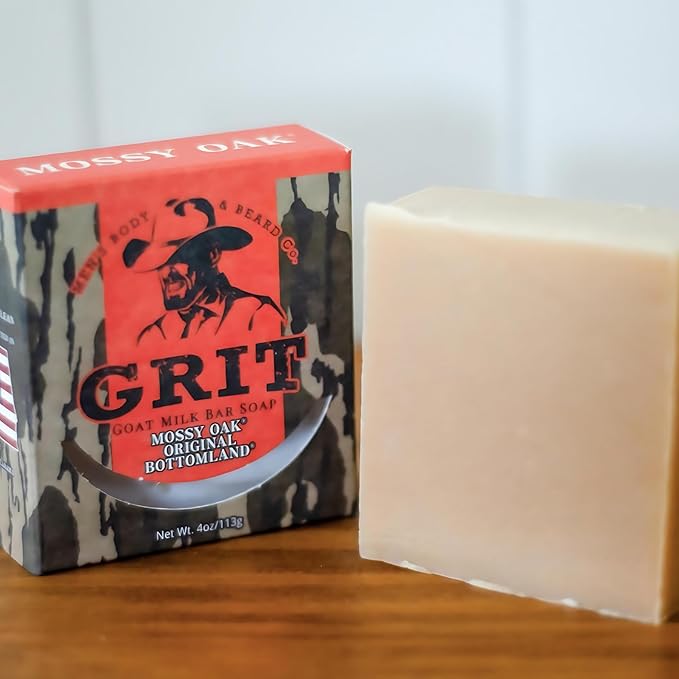 GRIT Goat Milk Soap Bar Oak OG Bottomland | Dye-Free Soap Bar | Enriched with Nourishing Goat Milk | 4 oz