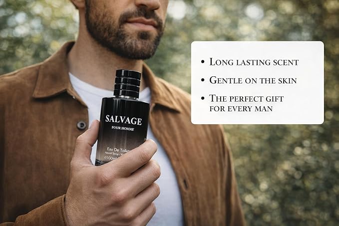 PANIM Salvage for Men 3.4 Oz Men's Eau De Toilette Spray Refreshing & Warm Masculine Scent for Daily Use Men's Casual Cologne Great Holiday Gift Smell Fresh All Day A Gift for Any Occasion
