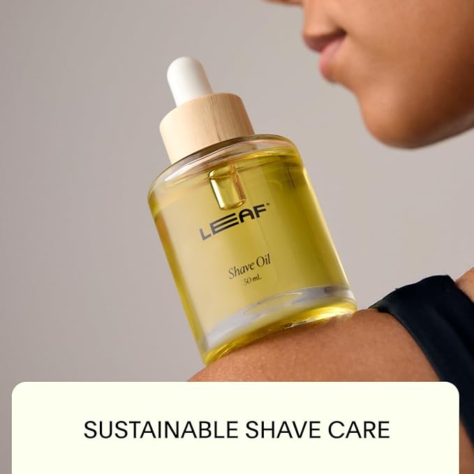 Leaf Shave | Leaf Pre- & Post-Shave Oil Refill with Funnel - Plant-Based Skin Conditioning Oil for Women & Men - Smooth Shave, Added Moisture, & Reduced Irritation - 5.9 fl oz