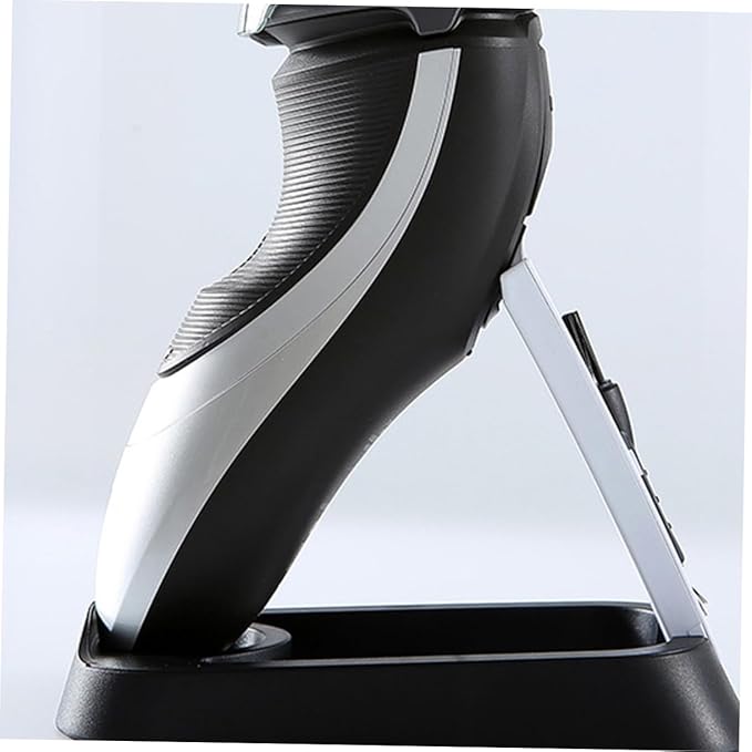 Foldable Electric Shaver Holder with Brush Space-saving Design for Easy Draining and Cleaning for Men and Travelers Dad Boyfriend Husband Black