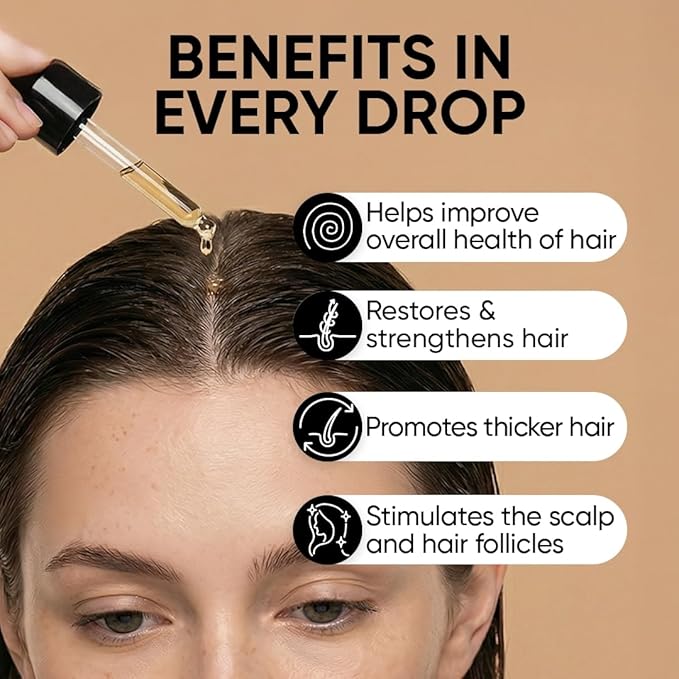 MOERIE Ultimate Hair Growth Serum for Natural Hair Regrowth & Thickening - Anti Thinning & Hair Loss Treatment for Women - Rapid Hair Growth Products - Scalp Oil Alternative - 1.69 fl oz / 50 ml