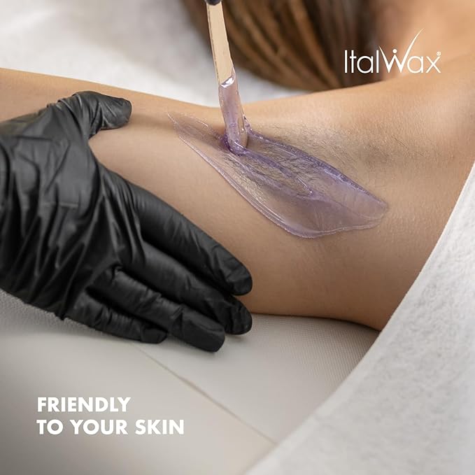 Italwax Top Line Orchid Jelly Wax 1.65lb (450g) – Transparent Fast-Setting Violet Gel with Strong Grip and floral fragrance, Ideal for Bikini & Underarms, Elastic and Easy to Control – Made in Italy