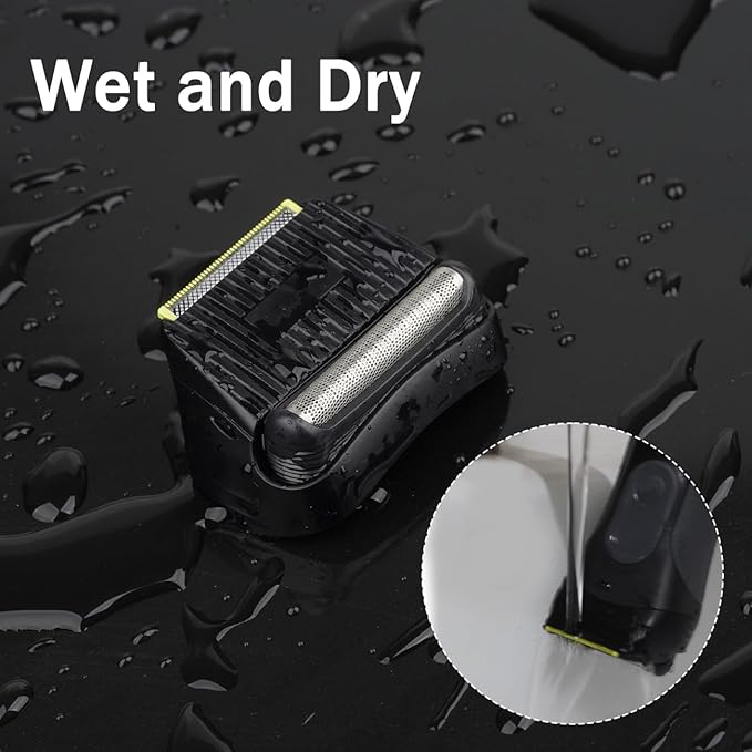 2-in-1 Replacement Head for Braun Series 3 32B/32S, Compatible with 300S, 301S, 310S, 320S, 330S, 340S, 360S, 3000S to Trim Thick & Thin Hair