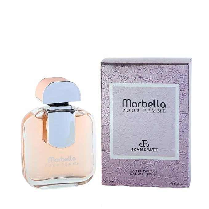 Jean Rish Marbella, Eau De Parfum for Women, (3.4 Fl Oz / 100ml) with Pear-Jasmine-Vanilla, Long Lasting and Luxury Fragrance, Made in USA