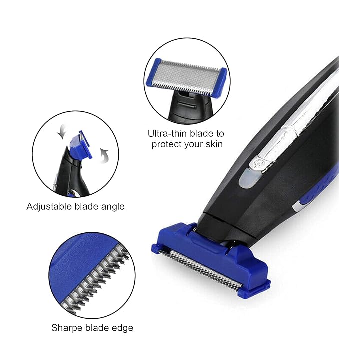 3PCS LinMei Solo Replacement Head and Shaver Charging Cord for Mens Solo Shaver Electric Trimmer with Clean Brush