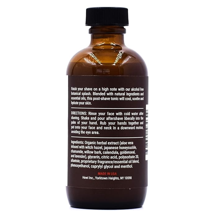 Taconic Shave Bay Rum Aftershave Splash – Alcohol-Free Natural Men’s After Shave – Soothes, Tones & Hydrates Skin – 4 oz Made in USA