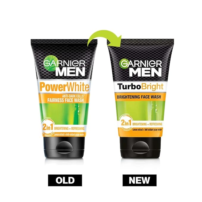 Garnier Men TurboBright Face Wash, 100 Gram