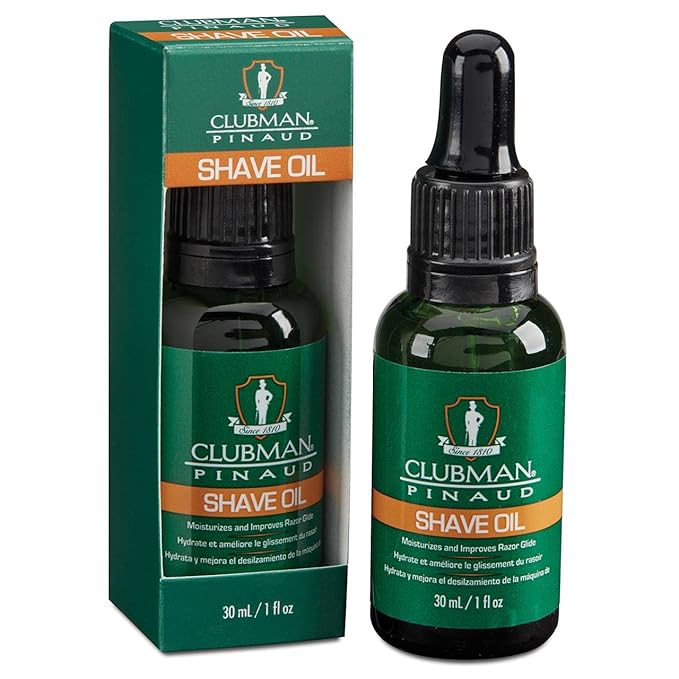 Clubman Pre Shave Oil – Pre Shave Oil for Men, Moisturizes Skin, Prevents Razor Burn, Nicks & Cuts, Shaving Oils for Men, 1 fl oz