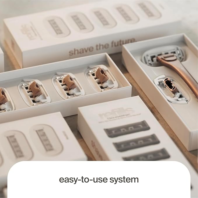 Pro – Plastic-Free Razor | 1 Handle + 2 Plastic-Free Cartridges With 5 Precision Blades | (Body)