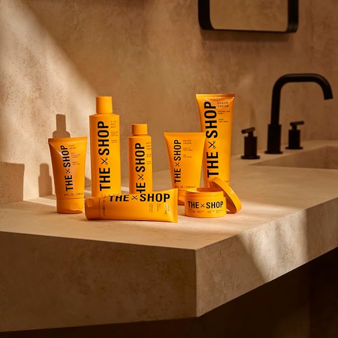 The Shop by LeBron James Men's Conditioning Beard Cream, Leave-In Moisturizer with Avocado Oil & Shea Butter, Softens, Hydrates & Tames Facial Hair, Lightweight & Non-Greasy, Eucalyptus Scent, 4 Fl Oz